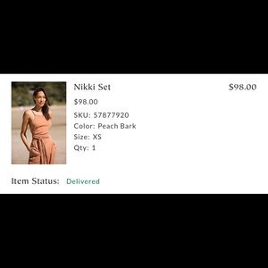 Beachy, a muted light peach color, only worn once.